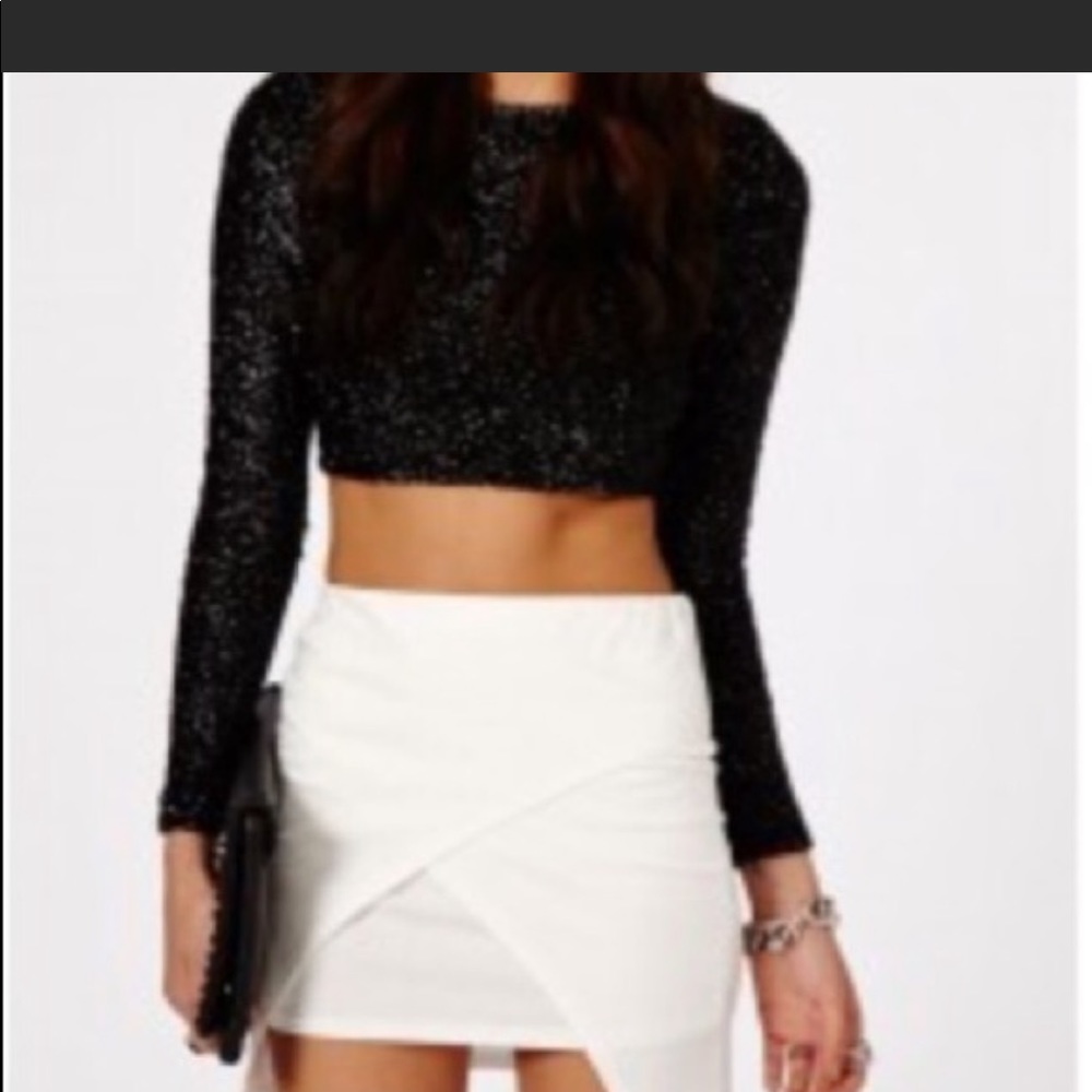 Lennia white wrap over mini skirt white